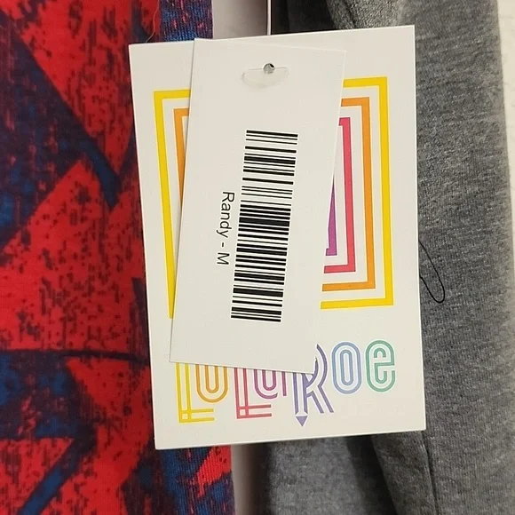 M Red Lularoe Randy - Picture 3 of 4